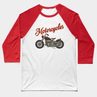 Vintage Motorcycles Baseball T-Shirt